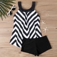 thumbnail image 1 of Tankini Swimsuits for Women Two Piece Tummy Control Bathing Suits,Trendy Print Swim Tank Tops with Boy Shorts White S, 1 of 6