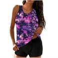 thumbnail image 1 of Tankini Swimsuits for Women with Shorts Tummy Control Two Piece Bathing Suits Floral Print Athletic Modest Awimwear fro Hawaii Beach Vacation, 1 of 6