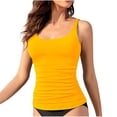 thumbnail image 1 of Yijfswar Tankini Tops for Women Ruched Tank Tops Cropped Bathing Suit Top Modest Swim Top No Bottom, 1 of 2