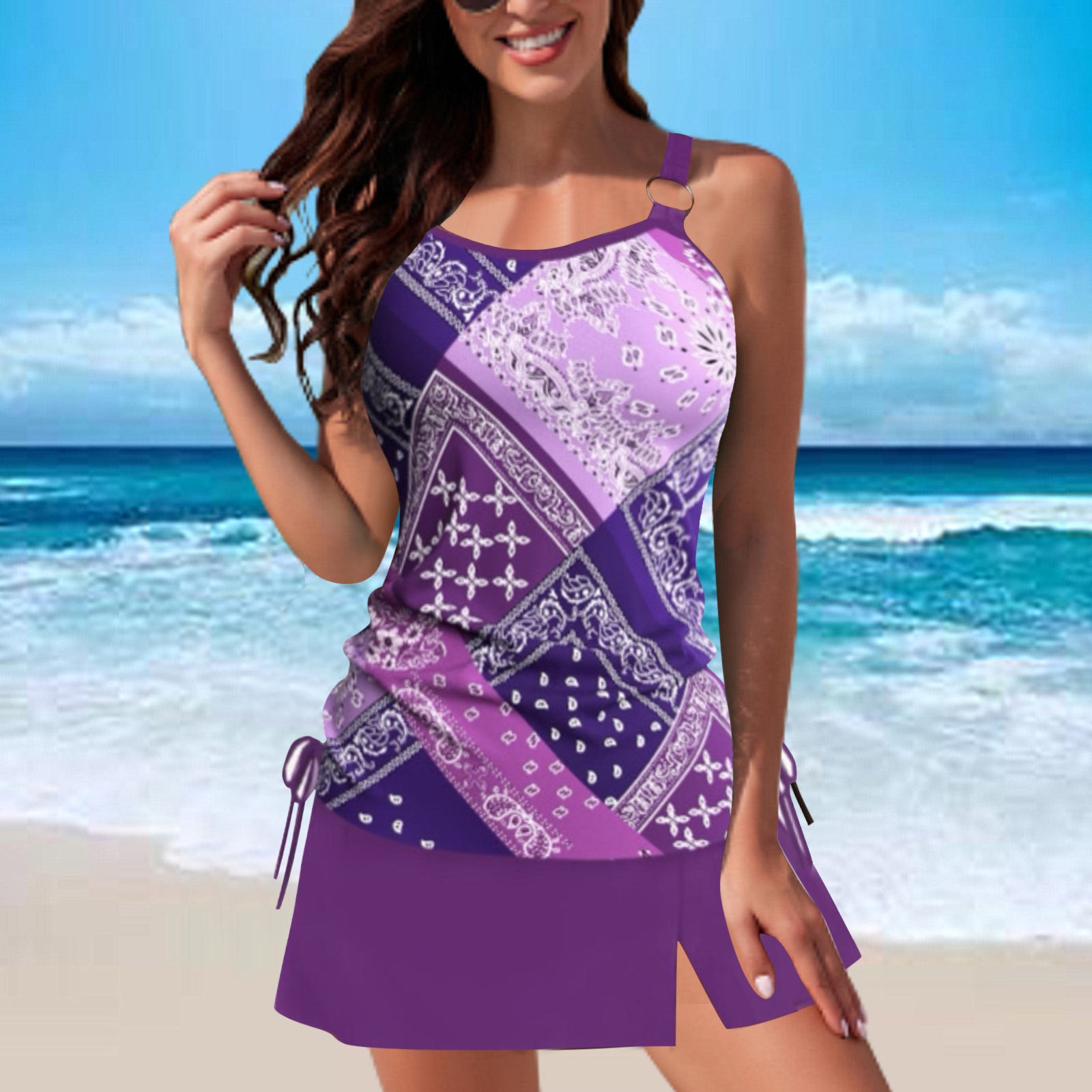 Tankinis for Women 2024 Loose Fit Modlily Swimwear , New European And