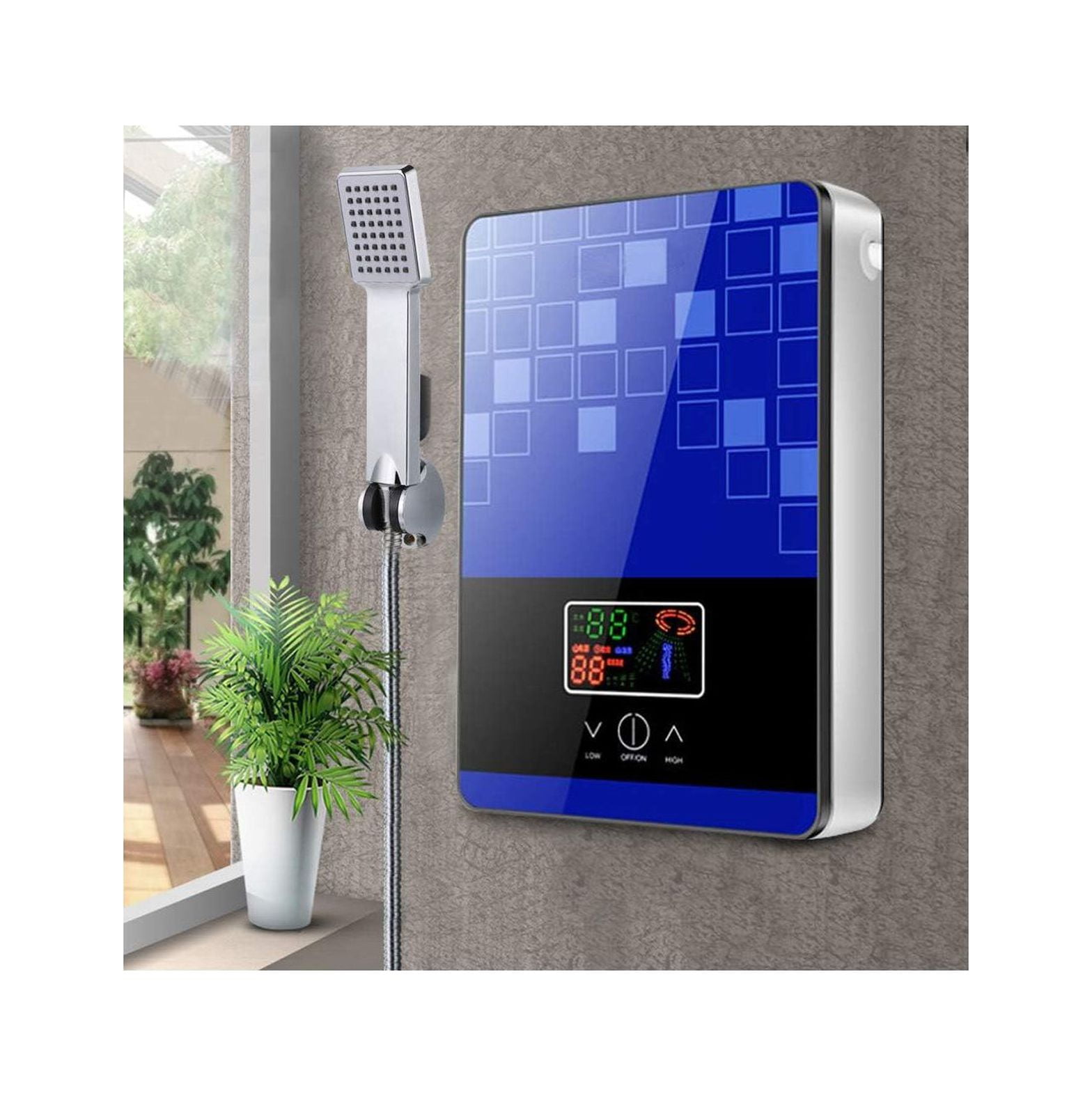 Tankless Electric Hot Water Heater Set 4500W 110V Water Heater On