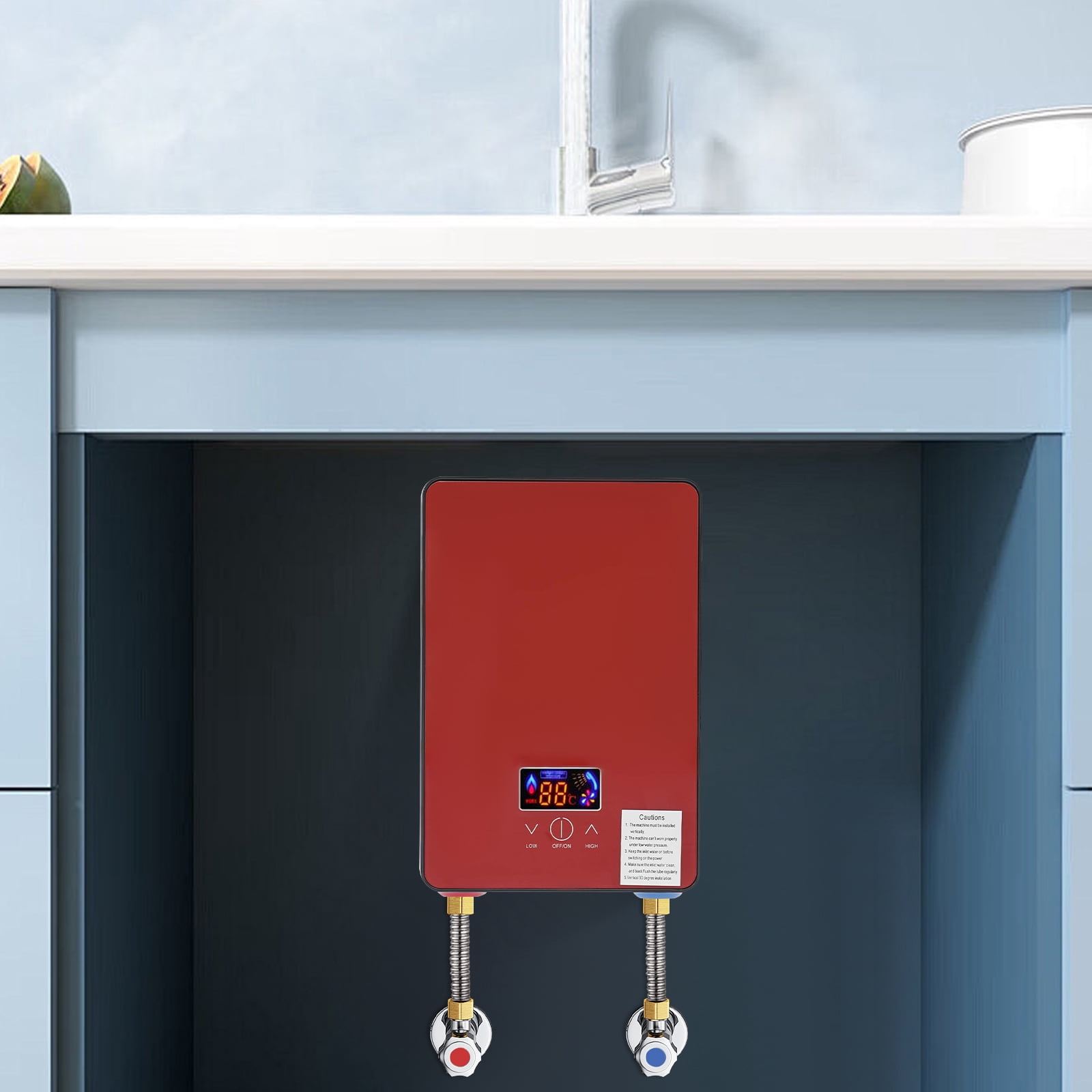 Tankless Water Heater,6500W AC 220V Electric Water Heater, Instant Electric Water Heater