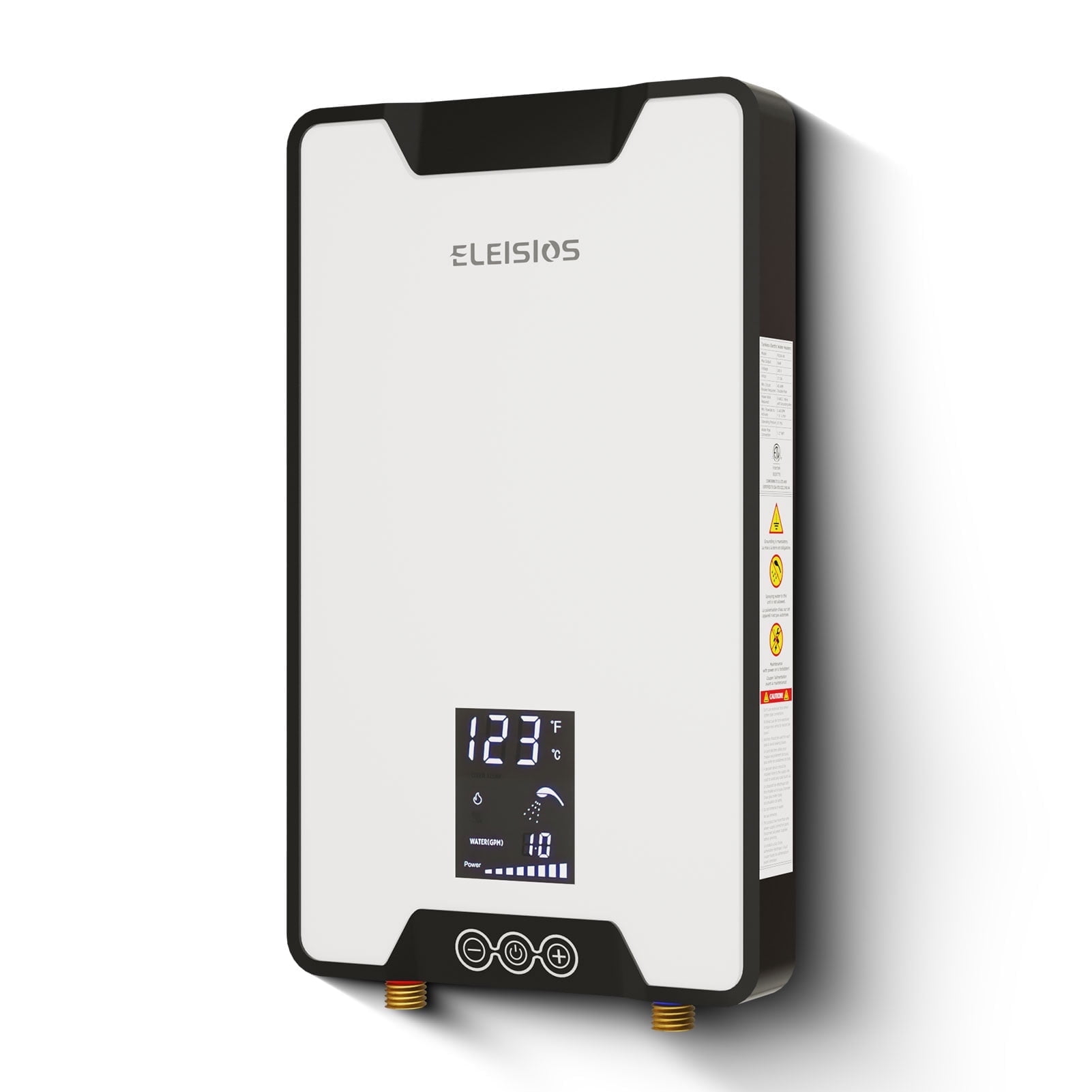 ELEISIOS 27kW Tankless Water Heater Electric – 240V Instant Hot Water Heater With LED Display, Self-Modulating Energy Saver, ETL Certified For Showers & Whole Home