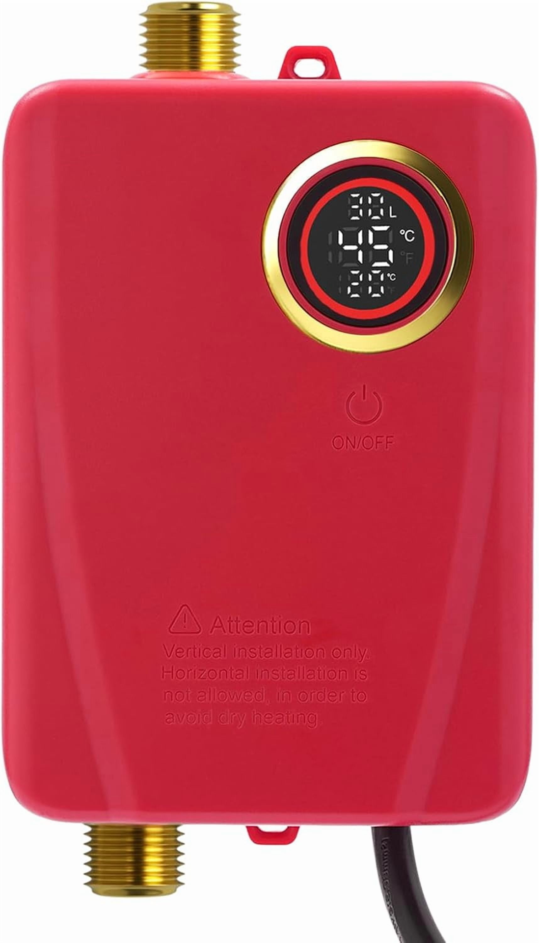 Tankless Water Heater Electric Instant Hot Water Heater Under Sink 3000W 110V On Demand Mini Water Heater for RV Kitchen Bathroom