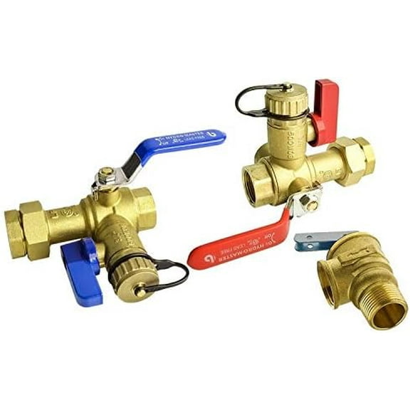 Tankless Water Heater Service Valve Kit with Pressure Relief Valve 3/4-Inch IPS Isolator Clean Brass$$Tools & Hardware Other
