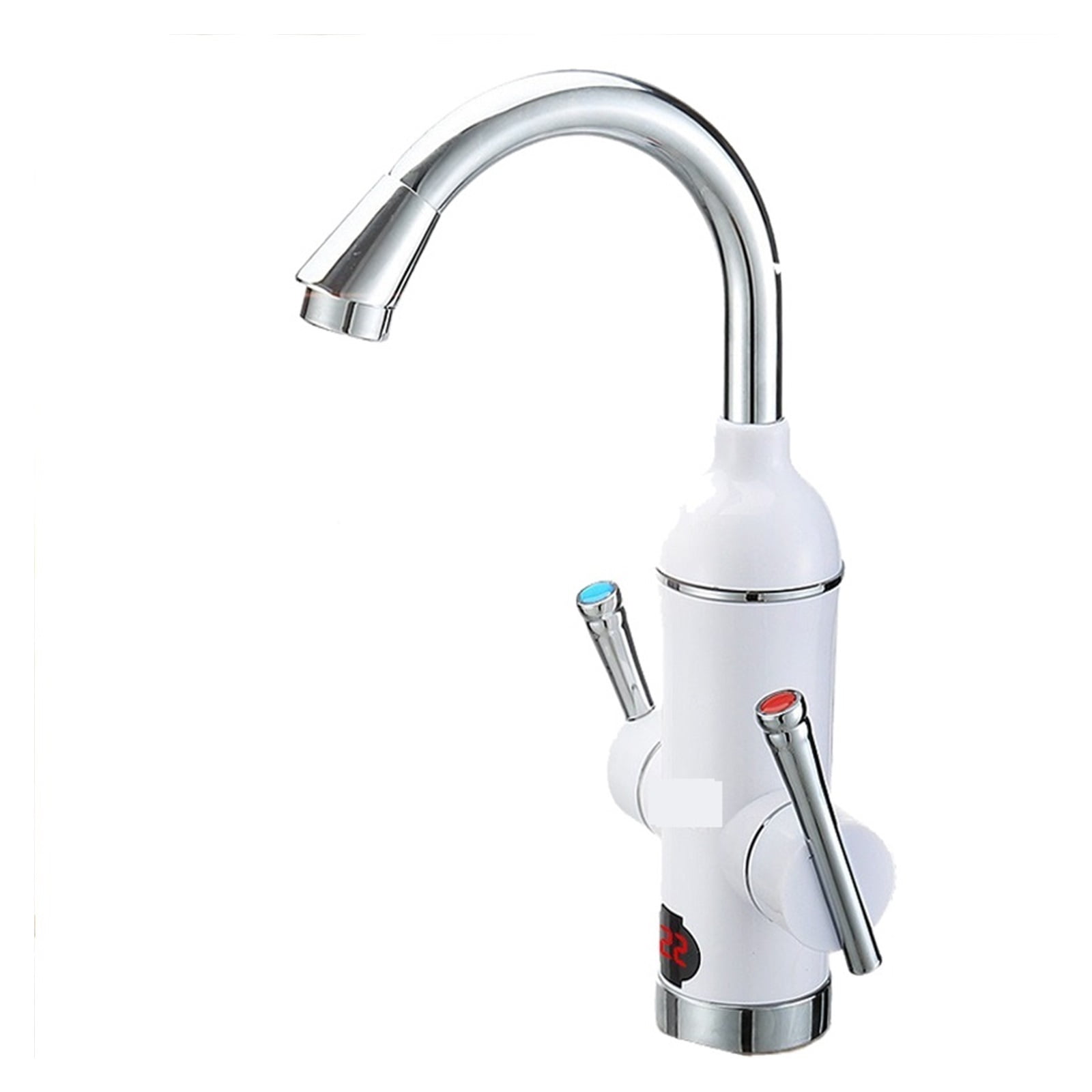 Tankless Water Heater Tap, Instant Kitchen Faucet,Element Flow Heater Hot Water Heated Tap Double Handle - Easy DIY Install