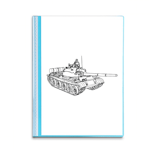 Tanks Epuipment Military Art Deco Fashion Book Sheet Protectors Portfolio Binder Folder
