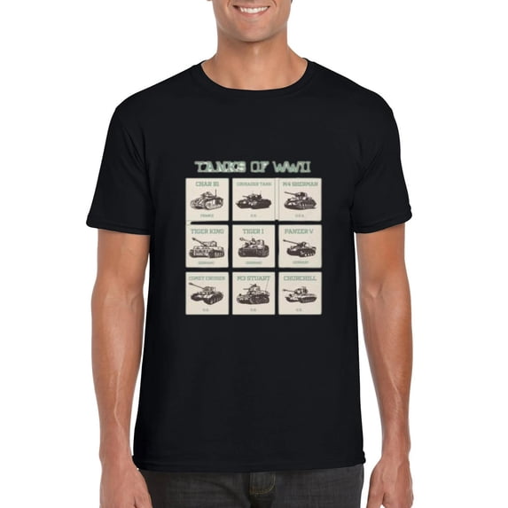 Tanks Of WW2 Military Armored Vehicles History Sherman T-Shirt, for men & women, up to size 5XL