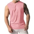 thumbnail image 1 of Tanks Plus Size Sleeveless T-Shirts Men Round Neck Tank Men's Side Split Waistband Sleeveless Fitness Round Neck Sport, 1 of 6