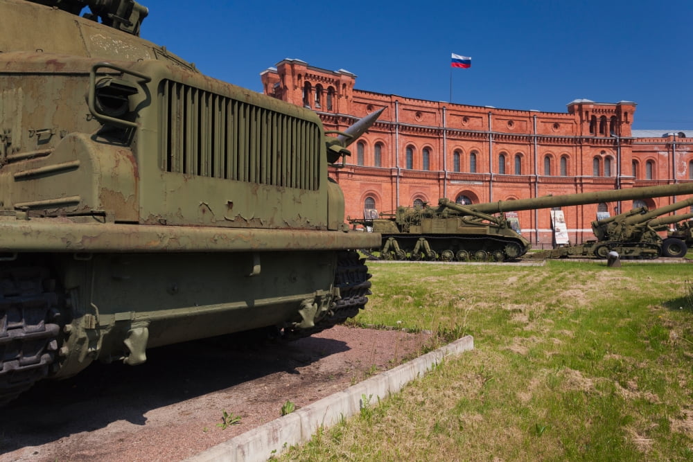 Tanks at Museum of Artillery Kronverksky Island St Petersburg Russia Canvas Art - Panoramic Images (27 x 9)