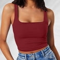 thumbnail image 1 of Tanks for Women Sleeveless Square Neck Fitting Women Basic Tops Spring Clothes Women's Top, 1 of 4