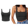 thumbnail image 1 of Tanks for Women Sleeveless Square Neck Women's Fitted Basic Tops Womens Summer Clothing Fashion Clothing, 1 of 5