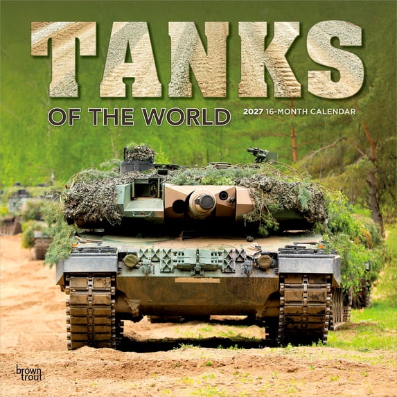 Tanks of the World 2027 12x24" (Hanging) Wall Calendar | Plastic-Free | BrownTrout