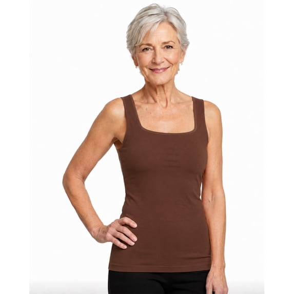 Tanks with Built in Bra, Women's Square Neck Comfort Bra Tank Top Seamless Wireless Support Cami for Daily Wear