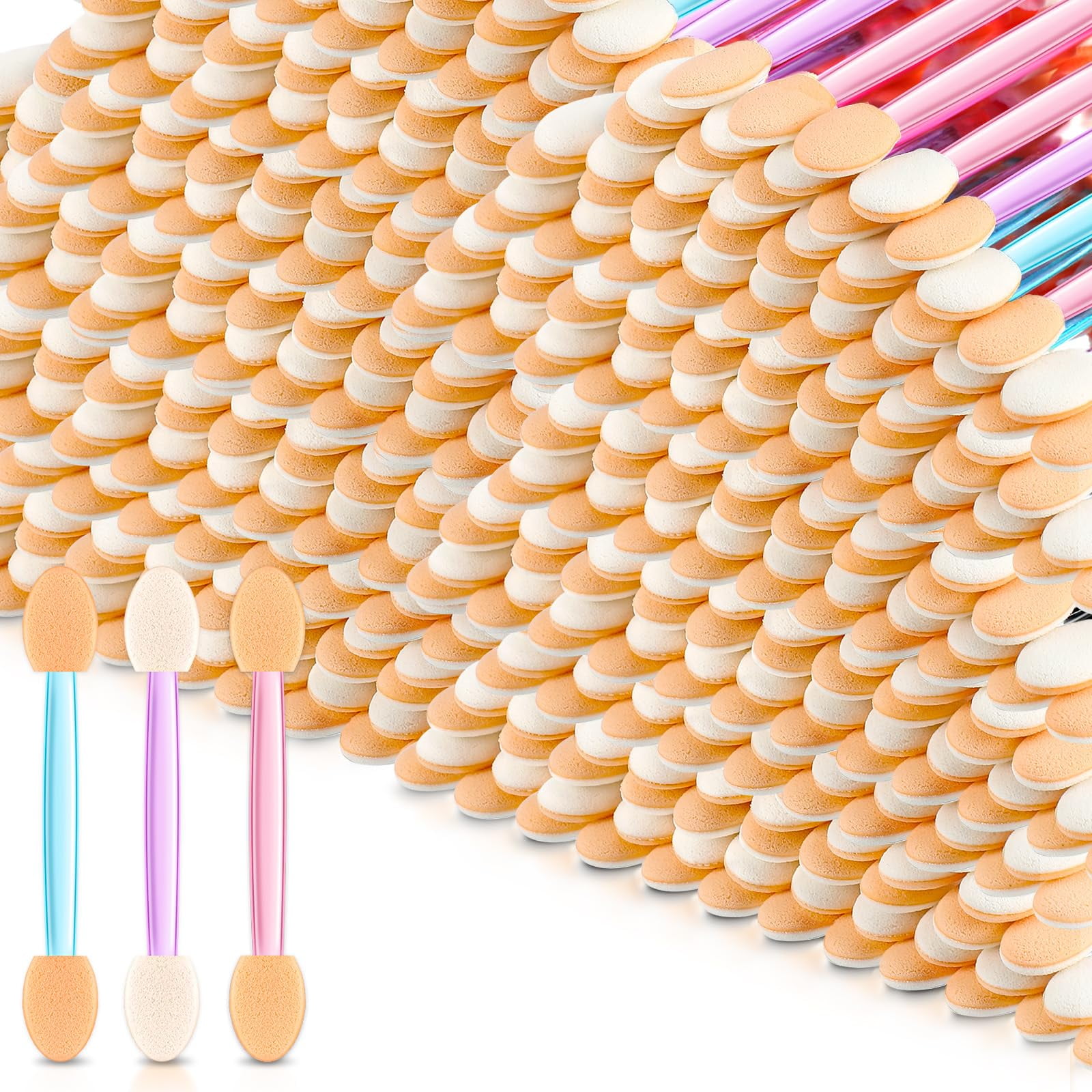 Tanlade 500 Pcs Eyeshadow CM31 Applicators Disposable Eye Makeup
