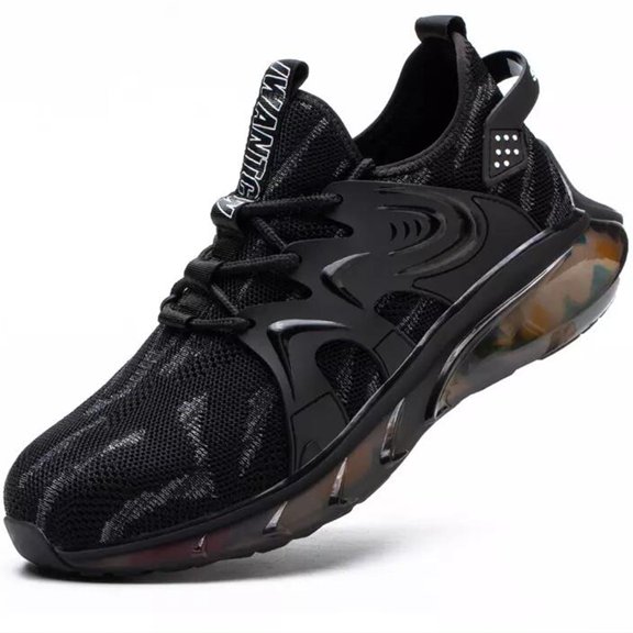 Tanleewa Air Cushion Steel Toe Work Shoes for Men Safety Sneakers Shoe Size 6