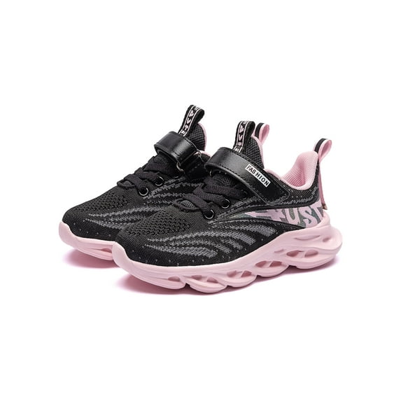 Tanleewa Boys Girls Running Walking Sneakers Comfortable Sports Black Shoe Size 11.5 Little Kid