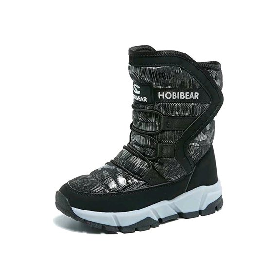 Tanleewa Boys Snow Boots Kids Winter Boots Faux Fur Child Shoe Size 12.5