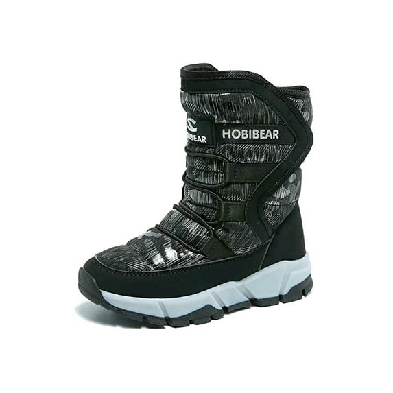 Tanleewa Boys Snow Boots Kids Winter Boots Faux Fur Child Shoe Size 9