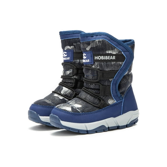 Tanleewa Boys Snow Boots Kids Winter Boots Faux Fur Child Shoe Size 9