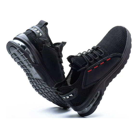 Tanleewa Breathable Work Shoes for Men Nonslip Steel Toe Safety Shoe Size 9.5