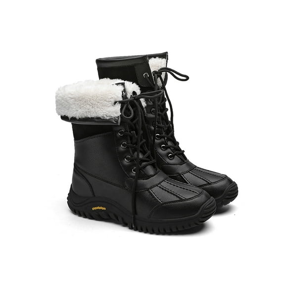 Tanleewa Fur Lining Women’s Winter Boots Waterproof Snow Boots 10 Female