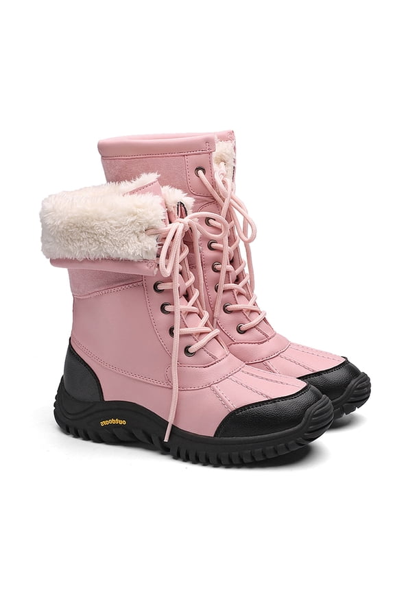 Fur Lining Women’s Winter Boots Waterproof Snow Boots 6.5 Female