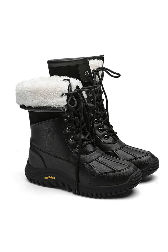 Fur Lining Women’s Winter Boots Waterproof Snow Boots 7 Female