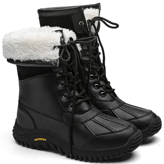 Tanleewa Fur Lining Women’s Winter Boots Waterproof Snow Boots 8.5 Female