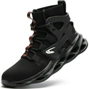 Tanleewa Indestructible Steel Toe Work Boots for Men Safety Shoe Size 5