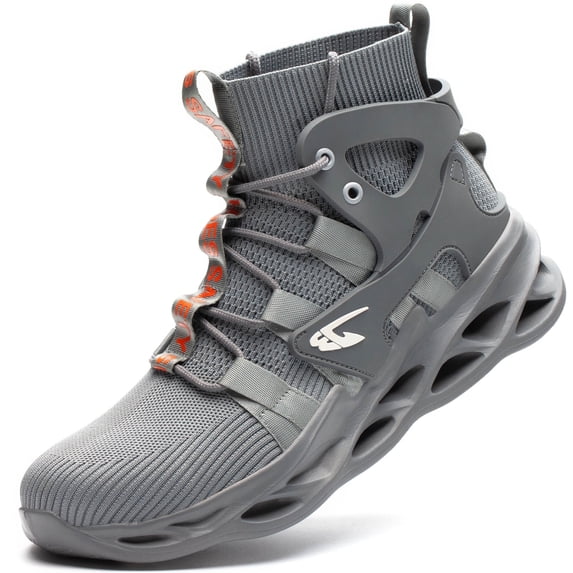 Tanleewa Indestructible Steel Toe Work Boots for Men Safety Shoe Size 5