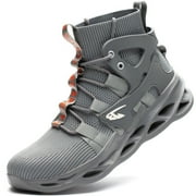 Tanleewa Indestructible Steel Toe Work Boots for Men Safety Shoe Size 6.5