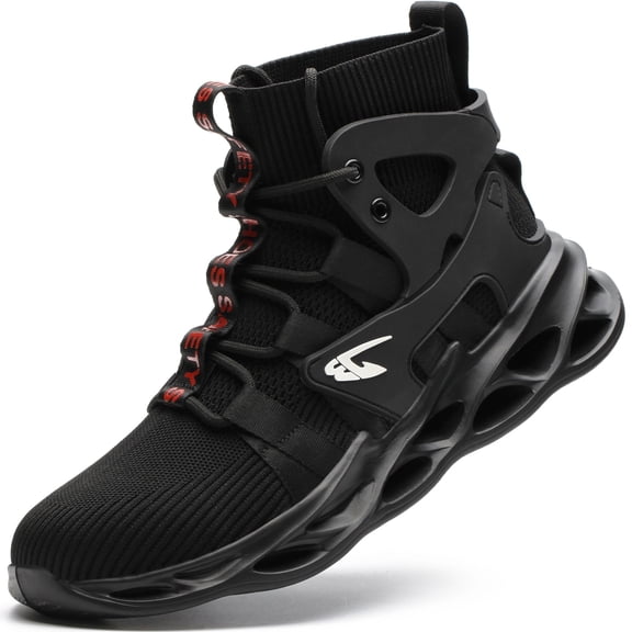 Tanleewa Indestructible Steel Toe Work Boots for Men Safety Shoe Size 6.5