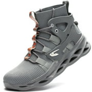 Tanleewa Indestructible Steel Toe Work Boots for Men Safety Shoe Size 7.5