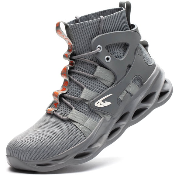 Tanleewa Indestructible Steel Toe Work Boots for Men Safety Shoe Size 8.5