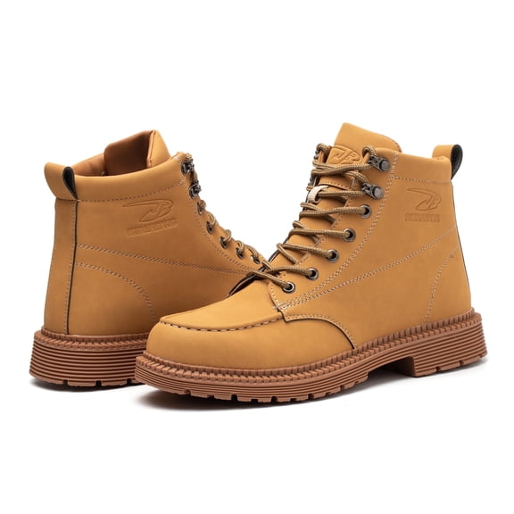 Tanleewa Leather Steel Toe Shoes for Men Waterproof Work Boots Shoe Size 6