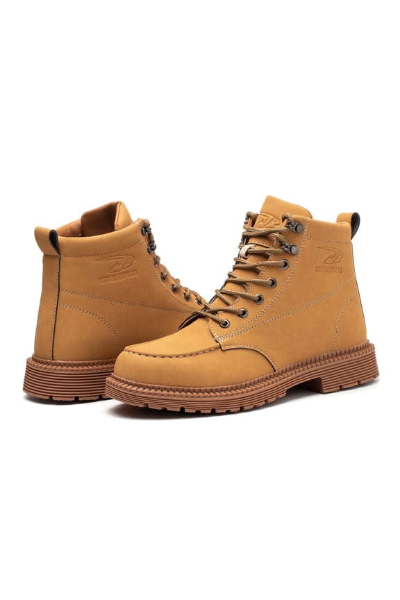 Leather Steel Toe Shoes for Men Waterproof Work Boots Shoe Size 6