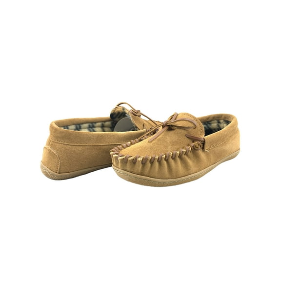 Tanleewa Leather Women Moccasin Slippers Flannel Lining Nonslip Loafer Shoe Size 7 Adult Female