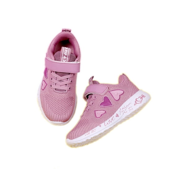 Tanleewa Lovely Girls Sports Shoes Kids Breathable Sneakers Lightweight Casual Shoe Size 11