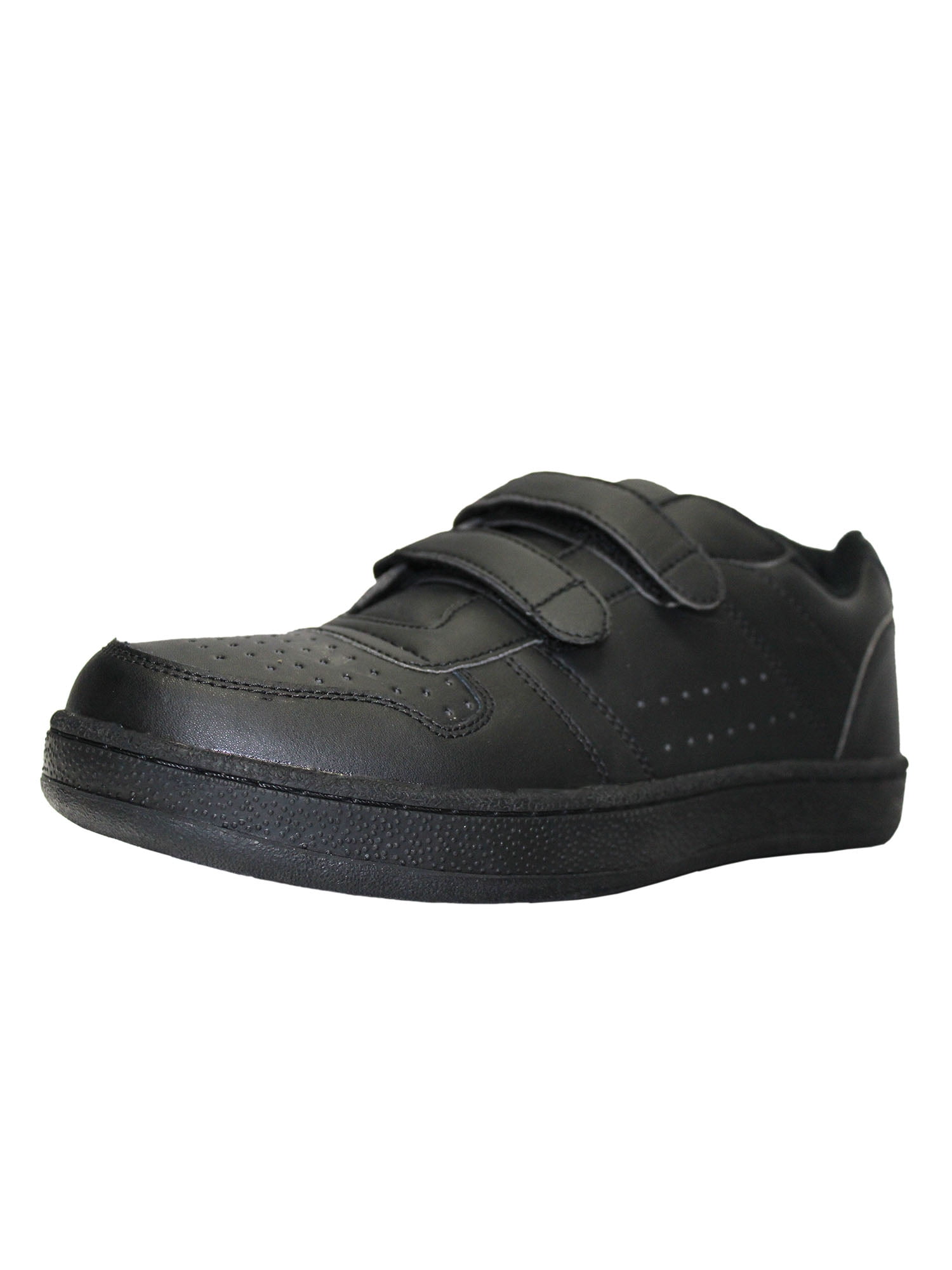 Tanleewa Men's Leather Strap Sneakers Lightweight Hook and Loop Walking Shoe Size 8 Adult Male