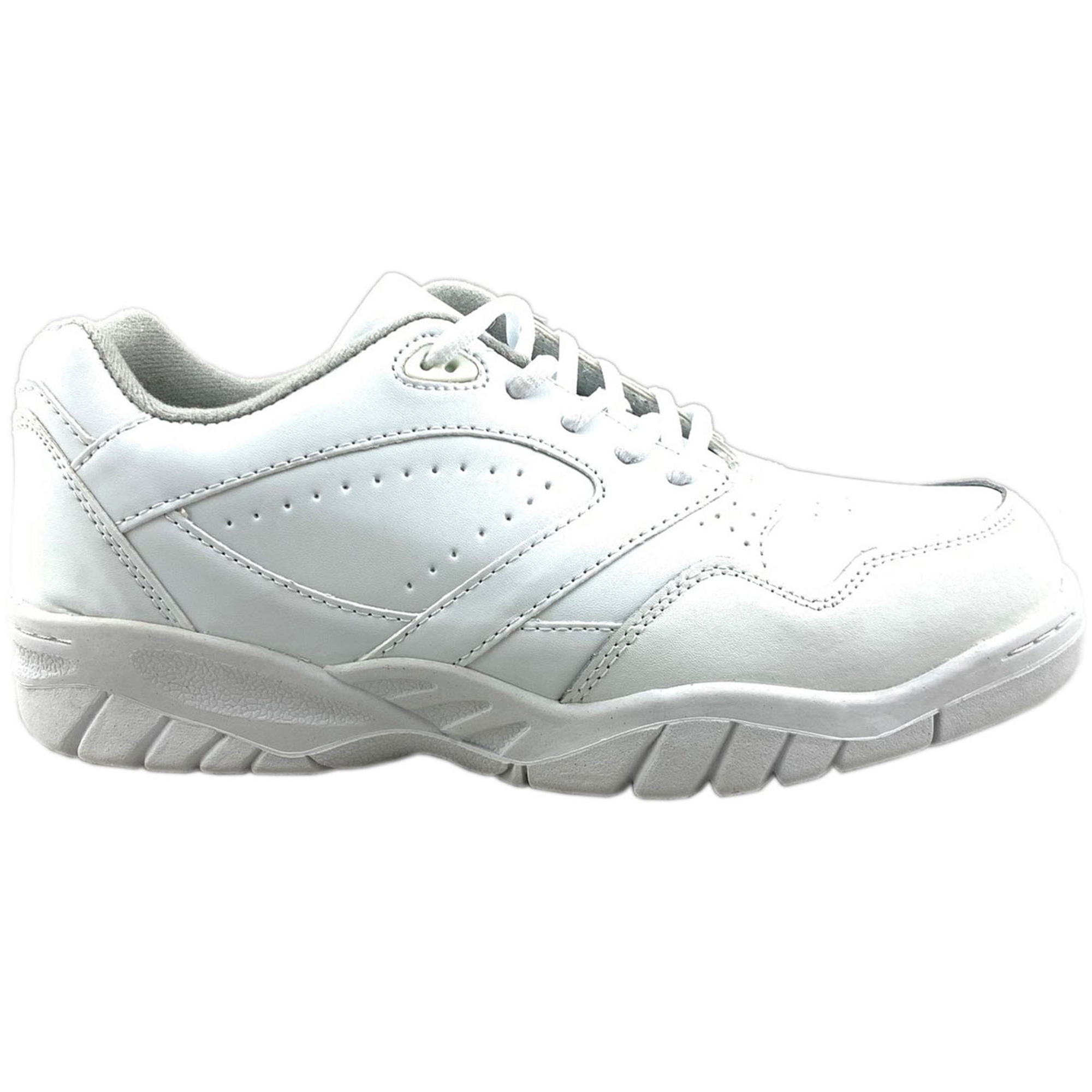 Tanleewa Men's Leather White Sports Shoes Lightweight Sneakers Breathable Casual Shoe Size 3 - image 1 of 5