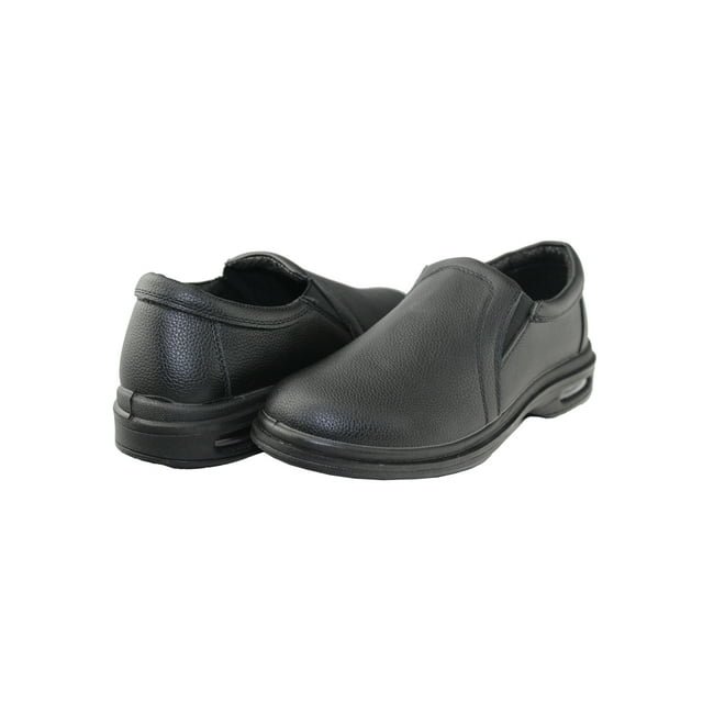 Tanleewa Men's Leather Work Shoes Anti-slip Waterproof Pull-on Casual Dress Shoe Size 10.5