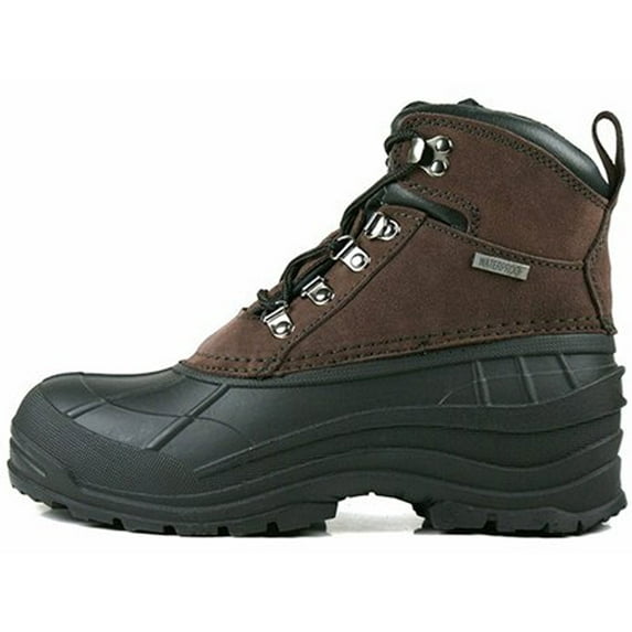 Tanleewa Men's Snow Boots Leather Winter Boots Slip Resistant Insulated Shoe Size 13 Adult Male