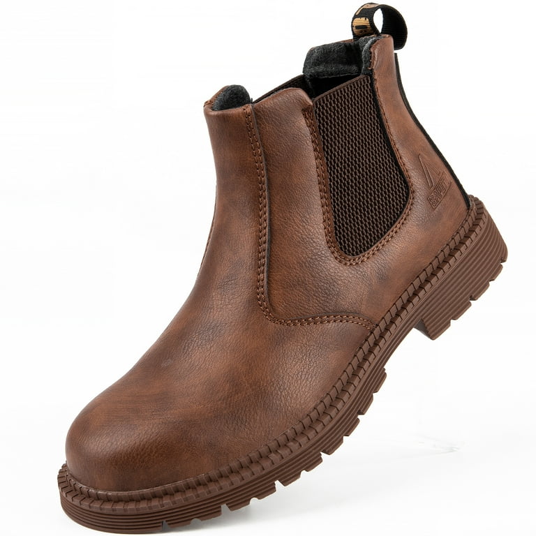 Tanleewa Men s Steel Toe Work Boots Waterproof Safety Shoe Size Men12.5 Women13.5 Adult Male Female Walmart
