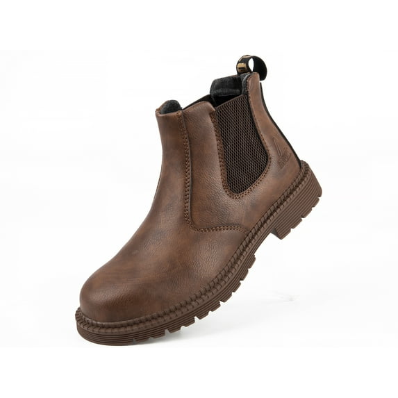 Tanleewa Men's Steel Toe Work Boots Waterproof Safety Shoe Size Men5/Women6 Adult Male Female