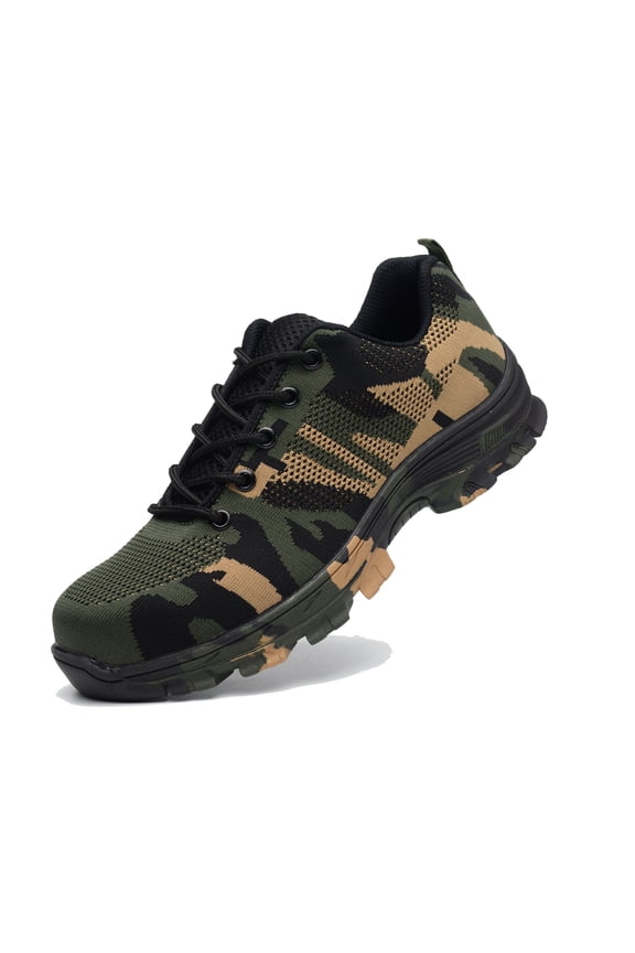 Men’s Steel Toe Work Shoes Breathable Safety Sneakers Shoe Size 5