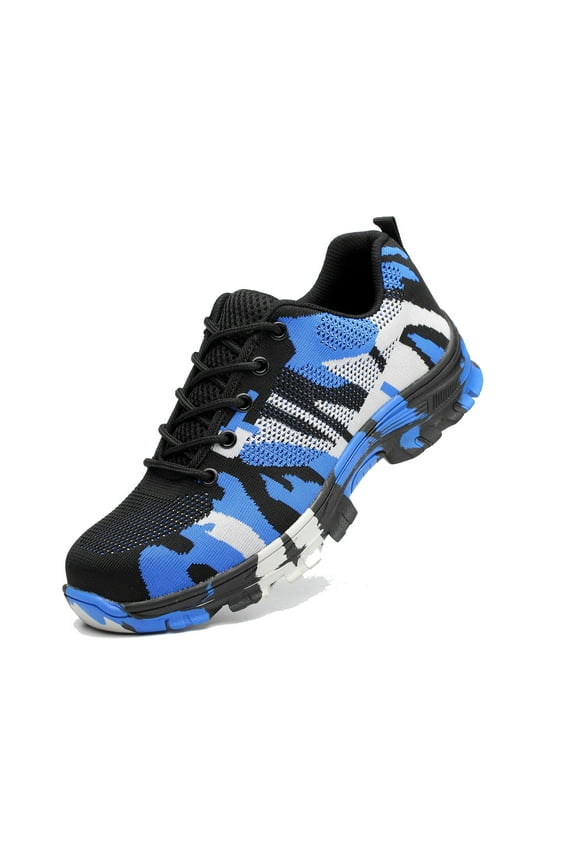 Men’s Steel Toe Work Shoes Breathable Safety Sneakers Shoe Size 7.5