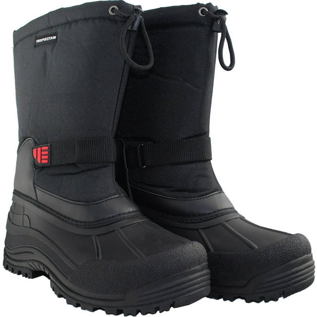 Tanleewa Men's Winter Boots Waterproof Insulated Snow Boots Anti-Slip Shoe Size 10 Adult Male