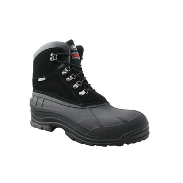 Tanleewa Men's Winter Leather Boots Waterproof Insulated Snow Duck Boots Shoe Size 6.5 Adult Male
