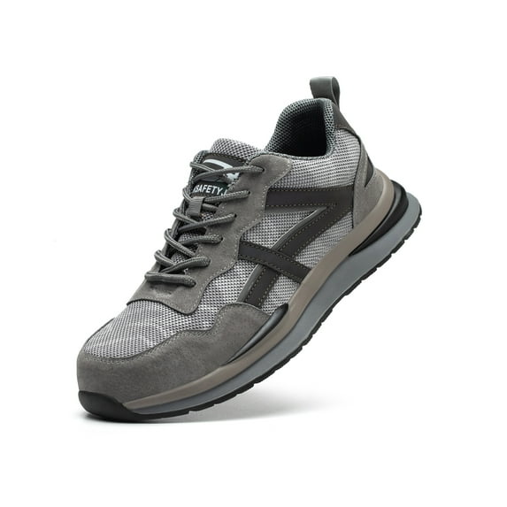 Tanleewa Men’s Work Shoes Steel Toe Safety Shoes Comfortable Lightweight Sneakers Shoe Size 7.5